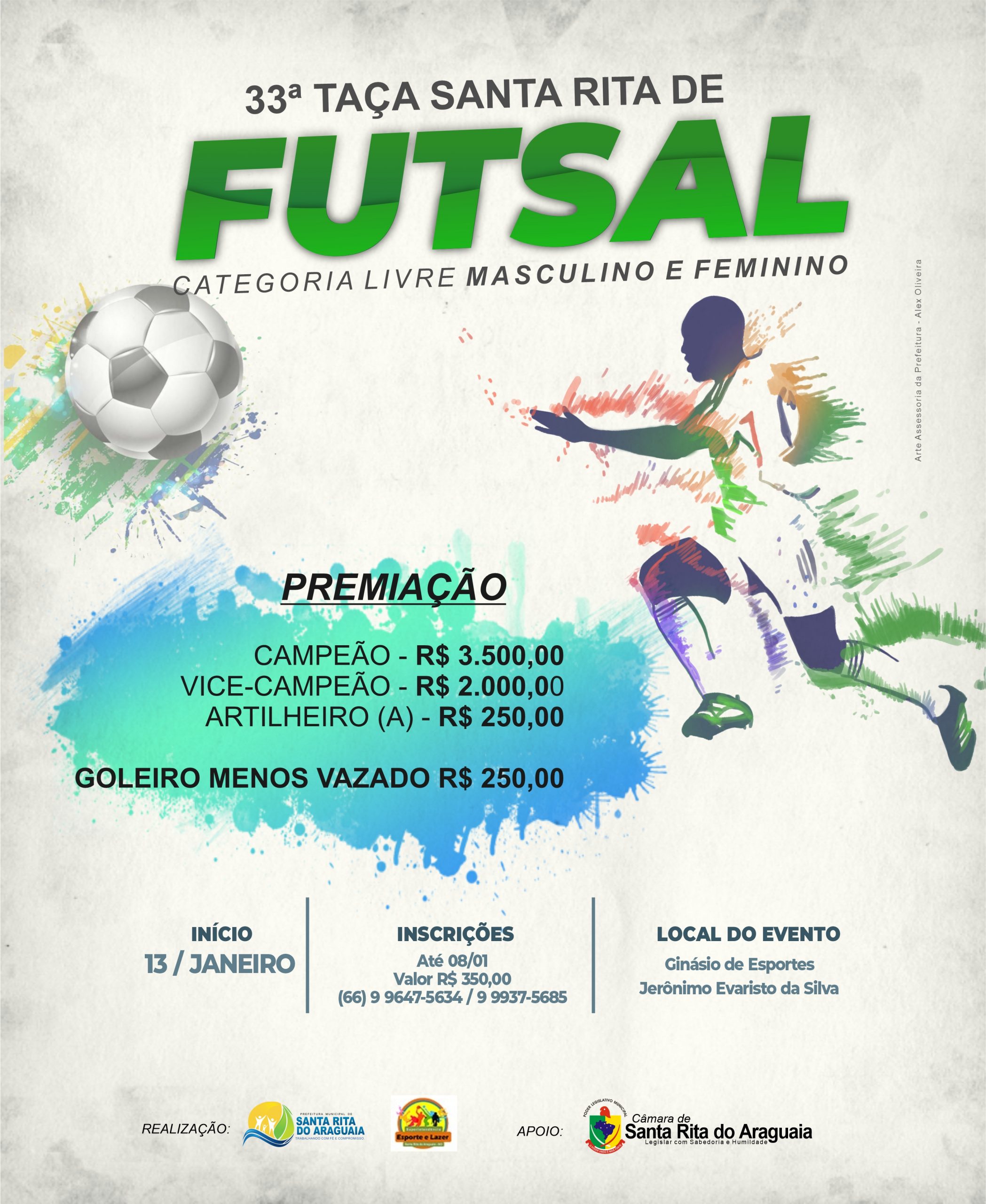 Abertas as inscrições para a 33.ª Taça Santa Rita de Futsal